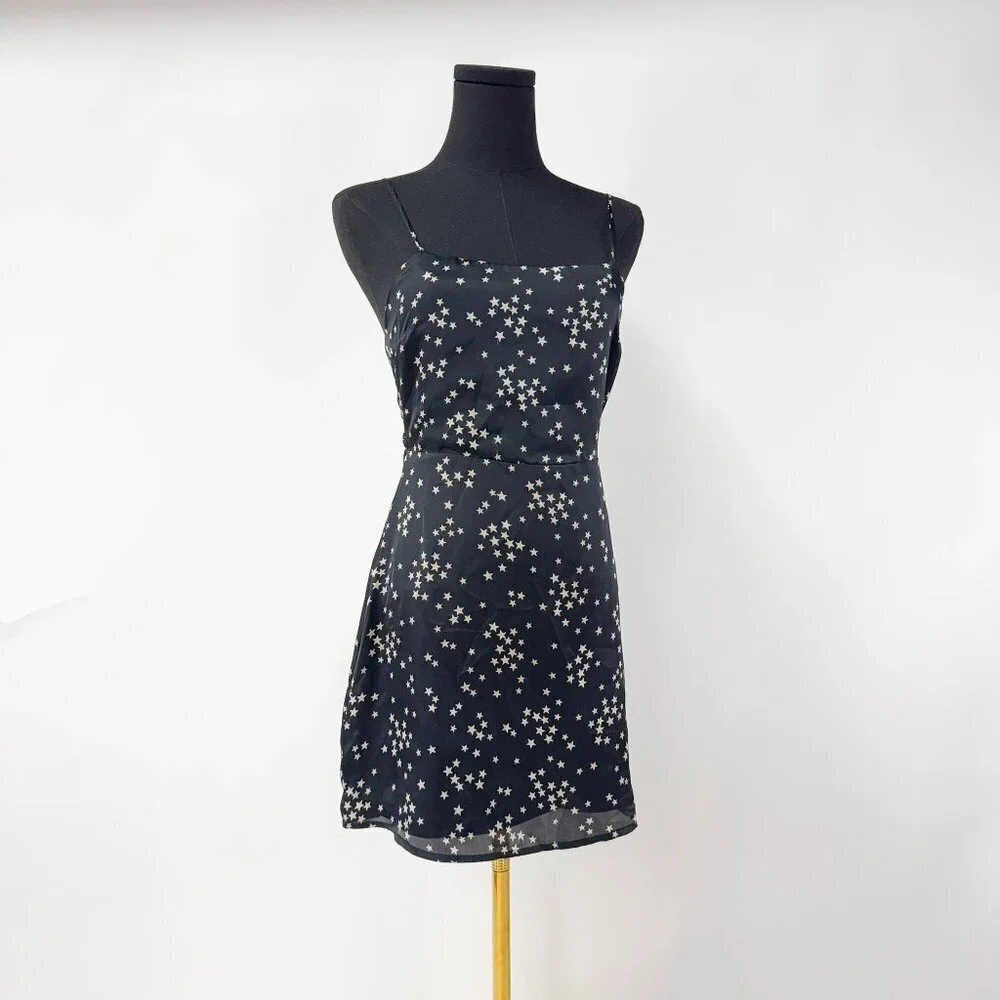 BRAND NEW WITHOUT TAGS COTTON CANDY LA SATIN STAR DRESS SUMMER MINI DRESS - Picture 1 of 7